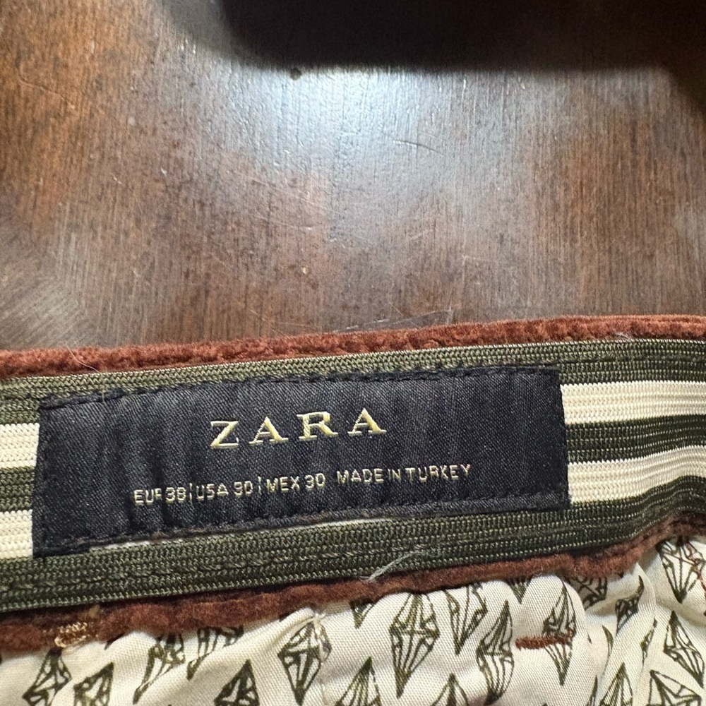 Zara Brown Corduroy Men’s Pants - Picture 5 of 9